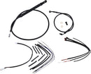 Harley davidson softail street bob fxbb [BURLY BRAND] - Kit completo de cabo/linha de guiador de vinil preto para cabides de macaco-1