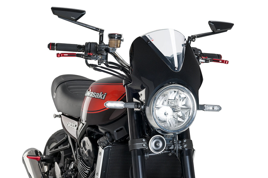 KAWASAKI Z 900 RS SE [2025] - Pára-brisa PUIG Vision | Aparência de carbono / Transparente | PUIG 024CW
