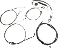 Harley Davidson Flhri [LA CHOPPERS] - Kit padrão de guiador/linha de freio trançado à meia-noite