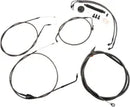 Harley Davidson Flhri [LA CHOPPERS] - Kit padrão de guiador/linha de freio trançado à meia-noite