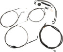 Harley Davidson Flhri [LA CHOPPERS] - Kit padrão de guiador/linha de freio trançado à meia-noite