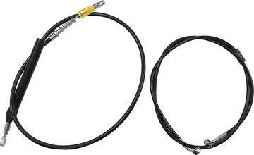 Harley Davidson FLFB [LA CHOPPERS] - Kit completo de cabo de freio/cabo de freio trançado de vinil preto
