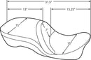 Harley Davidson Touring [DRAG SPECIALTIES] – Assento de couro 2-Up, compatível com encosto, Touring-7