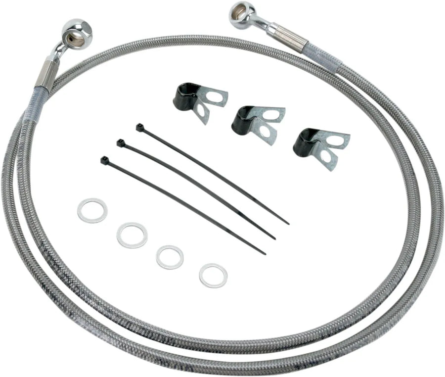 harley davidson flst [DRAG SPECIALTIES] - Kit de linha de freio estendida em aço inoxidável