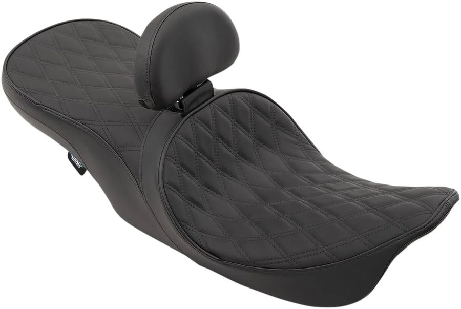 harley davidson flhri [DRAG SPECIALTIES] - Assento de couro touring de 2 lugares posicionado na frente com perfil baixo