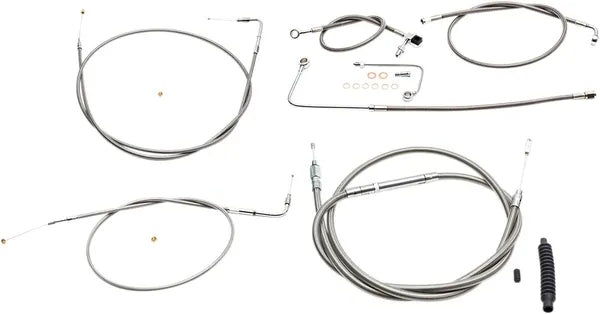Harley Davidson FLS [LA CHOPPERS] - Kit de cabo/linha de freio revestido de aço inoxidável padrão