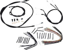 Harley Davidson fxdwg [BURLY BRAND] - Kit completo de cabo/linha de guiador de vinil preto para cabides Ape-1