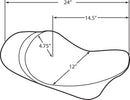 harley davidson flhr [DRAG SPECIALTIES] - Assento único plano dianteiro com montagem EZ-ON-4