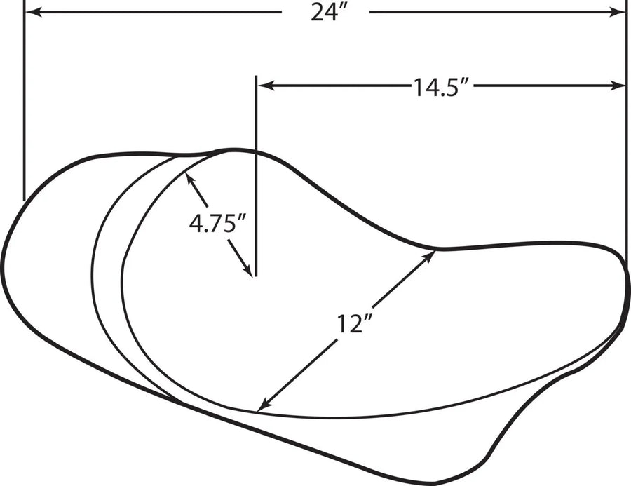 harley davidson flhri [DRAG SPECIALTIES] - Assento único plano dianteiro com montagem EZ-ON