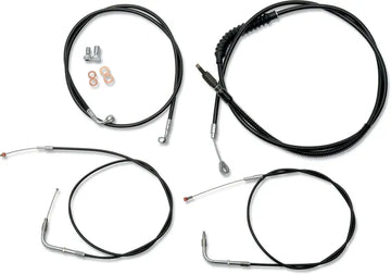 Harley Davidson Fxst [LA CHOPPERS] - Kit de cabo/linha de freio de vinil preto padrão