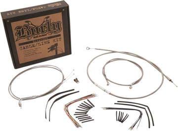 Harley Davidson FXSB [BURLY BRAND] - Kit completo de cabo de freio/cabo de freio trançado em aço inoxidável - 0