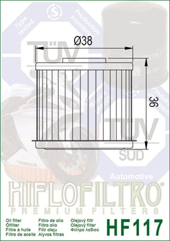 Honda NT 1100 SC76 [HIFLOFILTRO] - Filtro de óleo