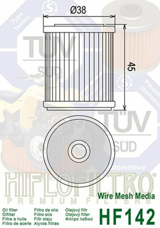 Yamaha YFM 350 Warrior [Hiflofiltro] - Filtro de óleo