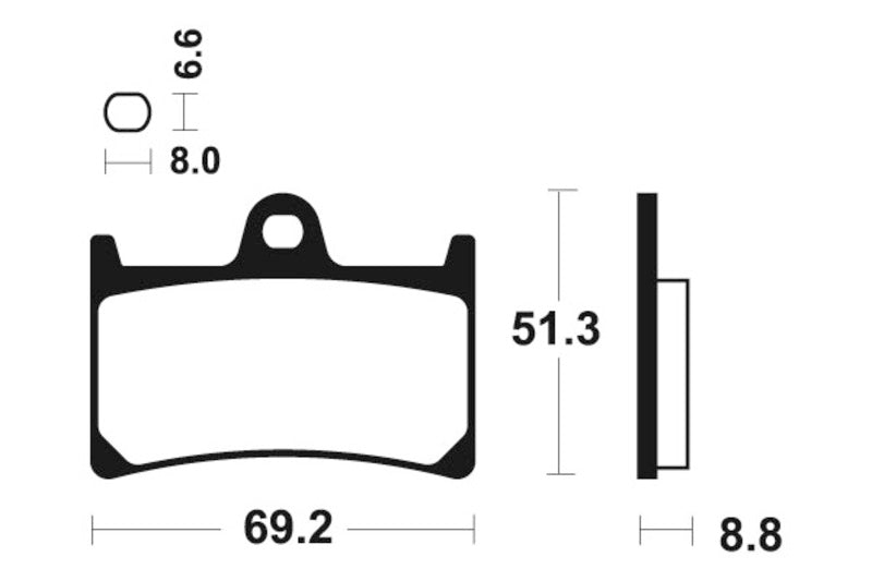 Yamaha Xsr 700 [TECNIUM] - Pastilhas de freio de metal sinterizado de corrida profissional - MSR134