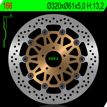 Kawasaki Zx 12 R [NG BRAKE DISC] - disco de freio redondo flutuante