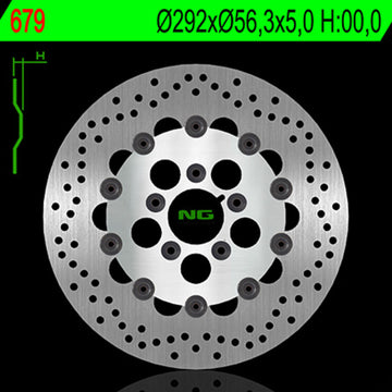 Harley Davidson Flstc [NG BRAKE DISC] - disco de freio redondo flutuante