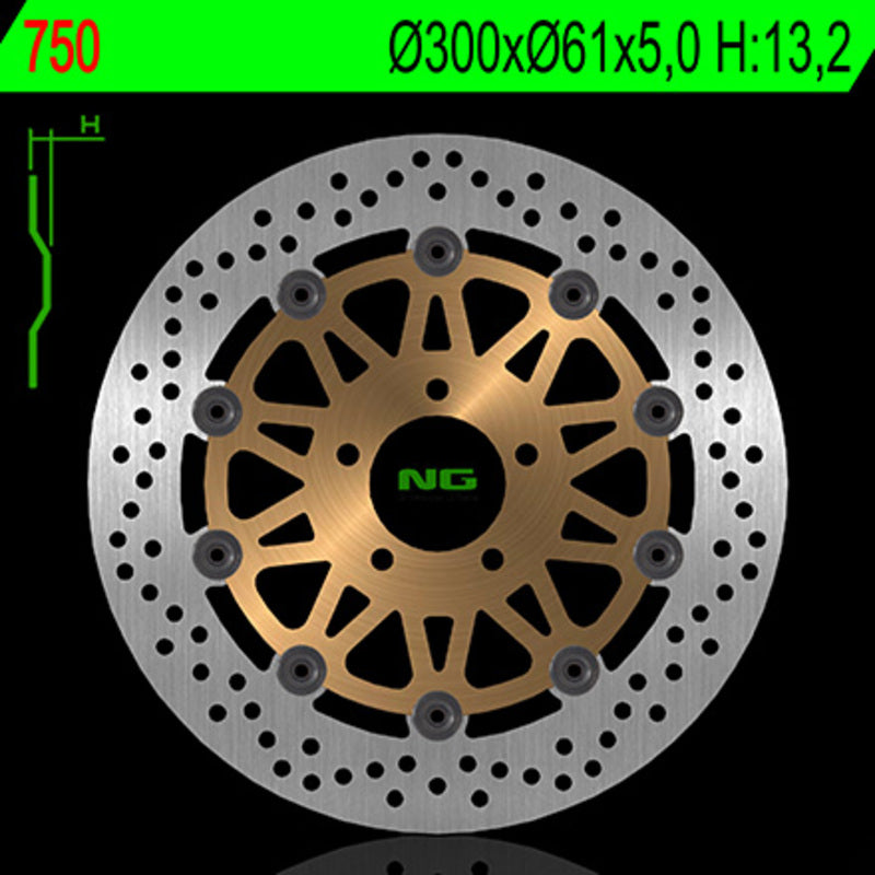 Kawasaki Zr 750 [NG BRAKE DISC] - disco de freio redondo flutuante