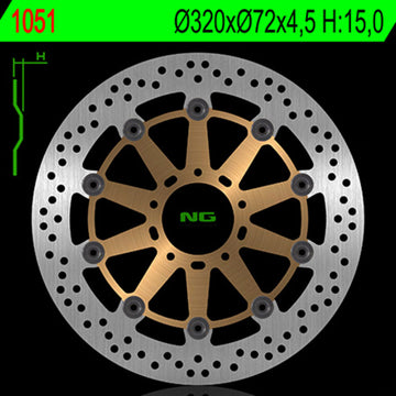 Ducati 749 [NG BRAKE DISC] - disco de freio redondo flutuante