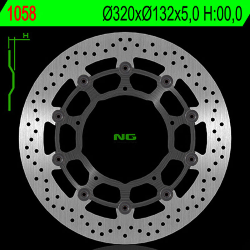 Yamaha Yzf R6 [NG BRAKE DISC] - disco de freio redondo flutuante
