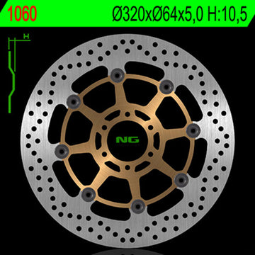 Moto Guzzi T 850 [NG BRAKE DISC] - disco de freio redondo flutuante