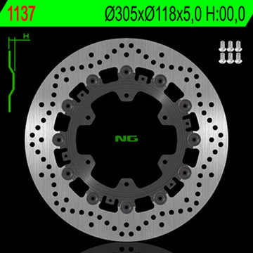Bmw R 1100 R 259 [NG BRAKE DISC] - disco de freio flutuante redondo