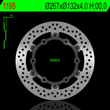 Yamaha Rd 500 [NG BRAKE DISC] - disco de freio redondo flutuante