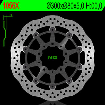 Kawasaki Er 6 F [NG BRAKE DISC] - Disco de freio flutuante ondulado