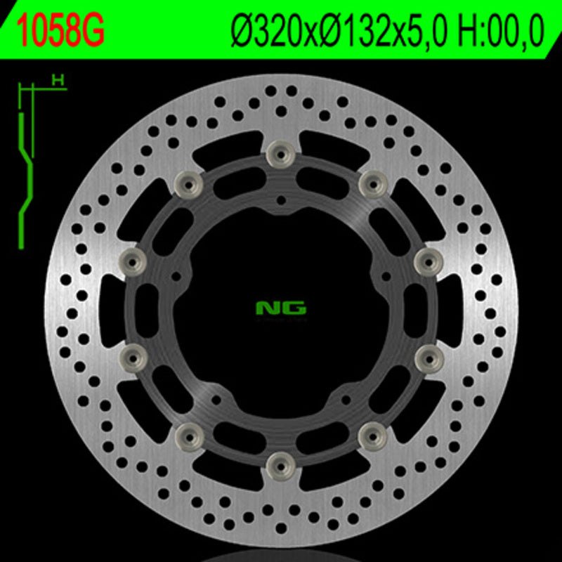 Yamaha Xvs 1300 [NG BRAKE DISC] - disco de freio redondo flutuante
