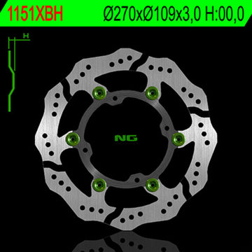 Husqvarna Te 449 A6 [NG BRAKE DISC] - Disco de freio flutuante ondulado