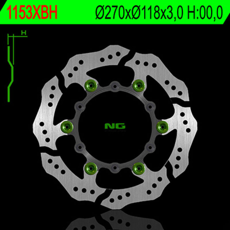 Yamaha Yz 426 [NG BRAKE DISC] - Disco de freio flutuante ondulado