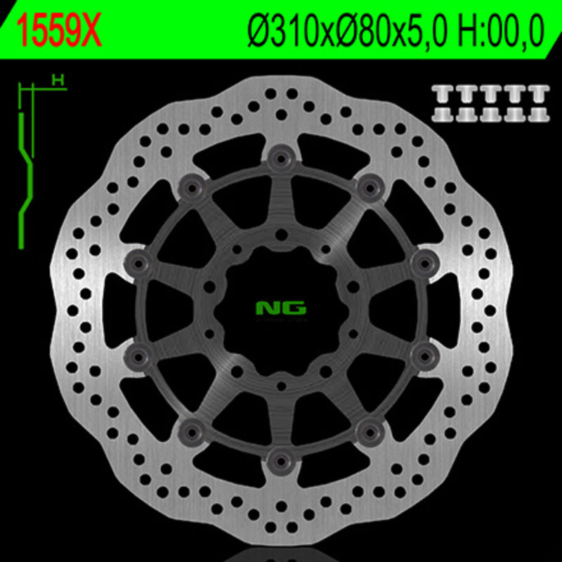 Kawasaki Gtr 1400 [NG BRAKE DISC] - Disco de freio flutuante Wave