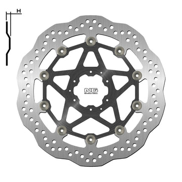Honda Crf 1000 Africa Twin [NG BRAKE DISC] - Disco de freio flutuante Wave