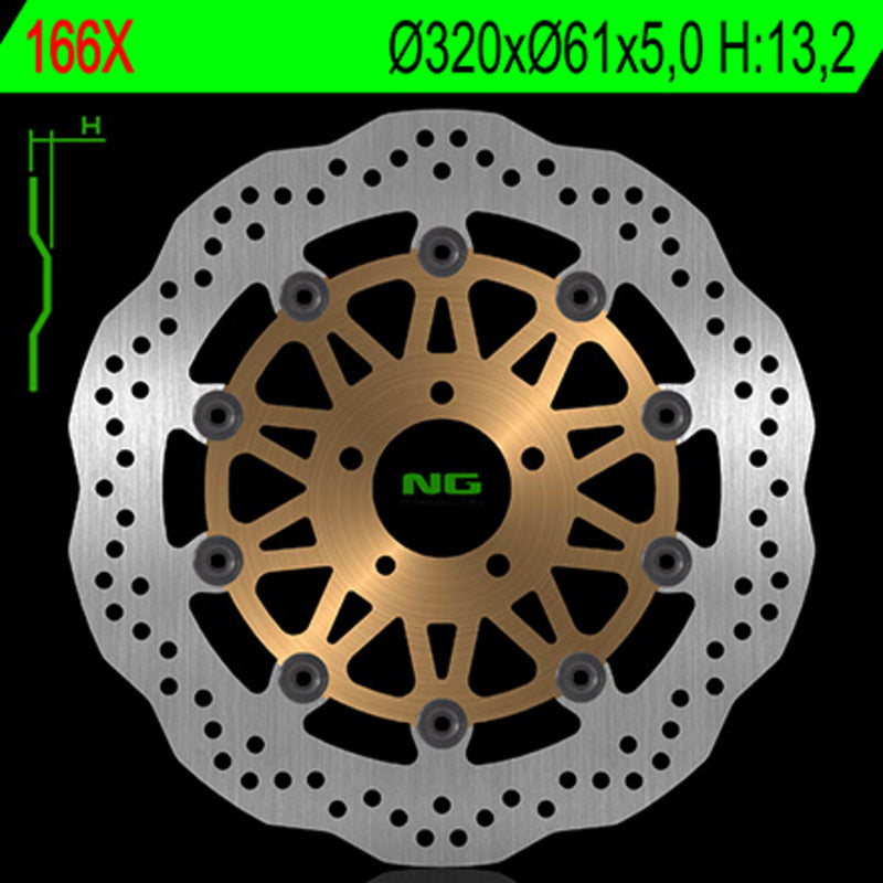 Kawasaki Zx 12 R [NG BRAKE DISC] - Disco de freio flutuante Wave
