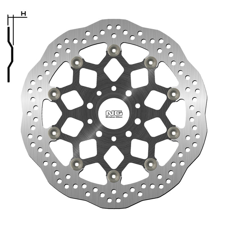 Ktm Duke 890 [NG BRAKE DISC] - Disco de freio flutuante ondulado