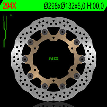 Yamaha Fjr 1300 [NG BRAKE DISC] - Disco de freio flutuante Wave
