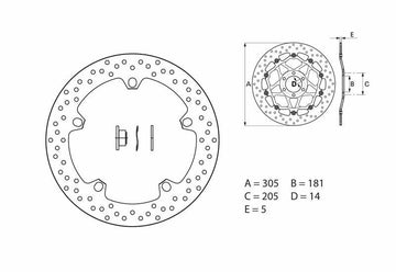 Bmw R 1200 Gs Adventure [BREMBO] - Disco de freio rígido redondo Série Oro