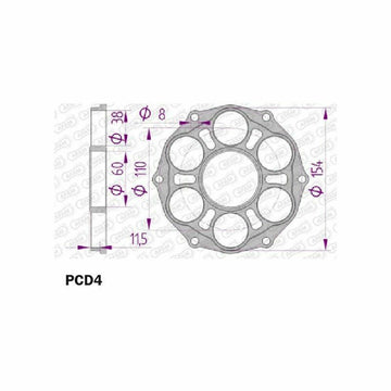 Ducati Monster 1200 [AFAM] - tampa da roda dentada - tipo 51804/51803 - 0