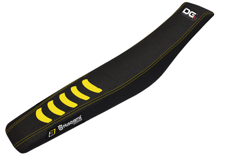 Husqvarna Te 125 [BLACKBIRD] - Capa de assento Blackbird Double Grip 3 preto/amarelo Husqvarna