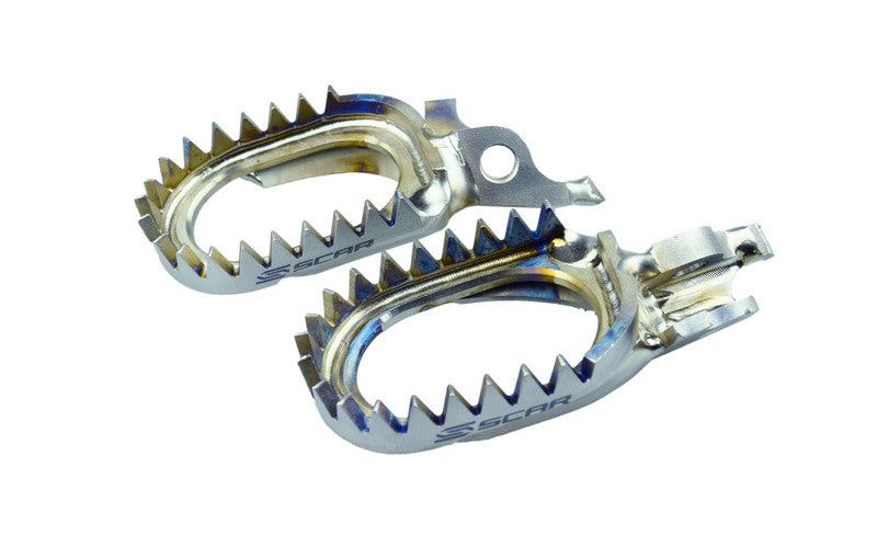 Kawasaki Kx 250 [SCAR] - apoios para os pés de titânio autolimpantes
