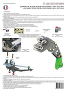 Honda X-Adv [ACCESS DESIGN] - suporte de placa na altura da roda preto Honda X-ADV
