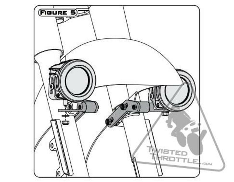 Harley Davidson Sportster 883 Iron Xl 883 N [DENALI] - Suporte de iluminação para-lama Harley Davidson