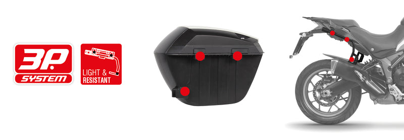 Honda Forza 750 [SHAD] - Mala lateral SH23 preta 5kg 23L