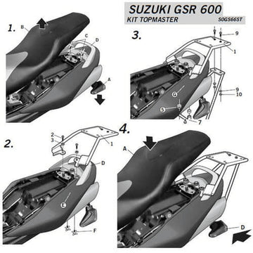 Suzuki Gsr 600 [SHAD] - Kit de montagem Top Master - Suzuki