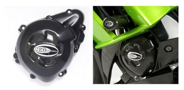Kawasaki Z 1000 ABS SPECIAL EDITION ZR1000E [2012-2013] - Protetor da tampa do cárter esquerdo preto Kawasaki Z1000/SX
