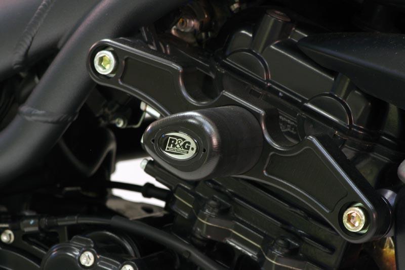 TRIUMPH SPEED TRIPLE 1050 [2005-2010] - Protetores de colisão Aero pretos Triumph Speed ​​​​Tripme 1050