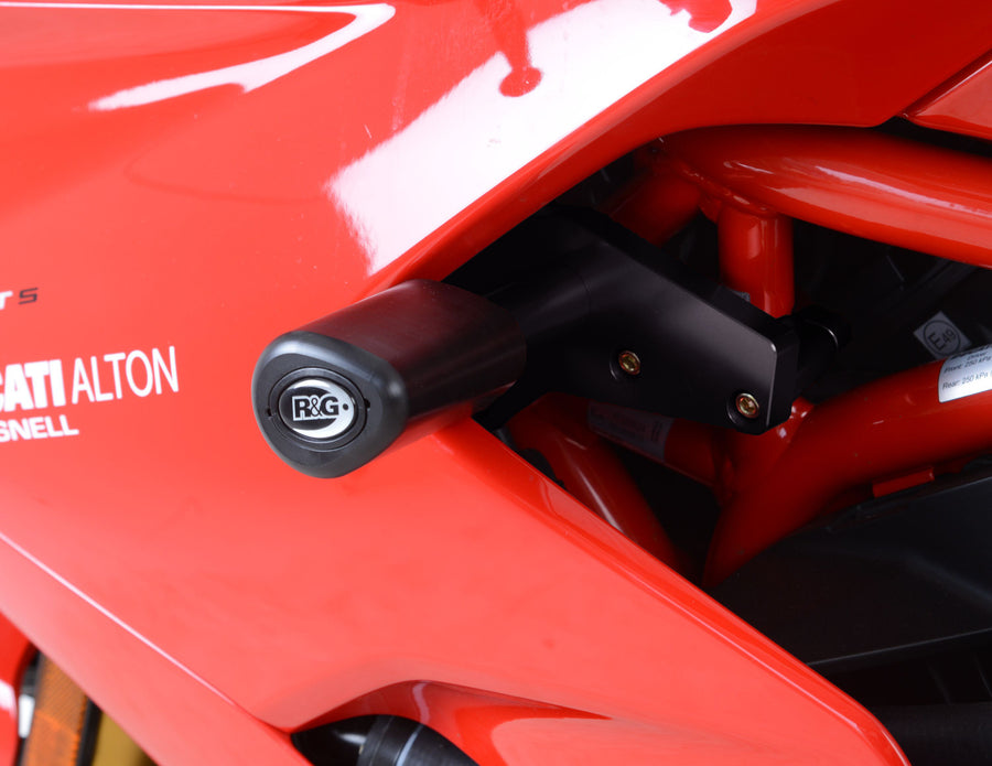 Ducati SuperSport S [2017-2024] - Aero Sturzpads schwarz mit Bohrungsblende Ducati Supersport
