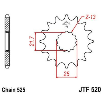Triumph Tiger 800 XR Tig800 [JT Sprockets] - Sprockets ruidosos da frente