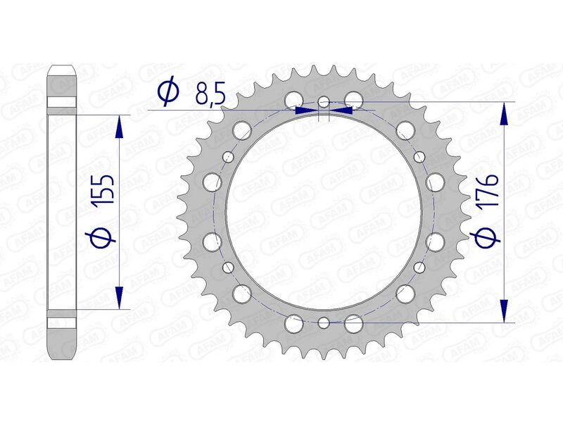 Triumph Daytona 955 [AFAM] - Roda dentada padrão de alumínio - 530