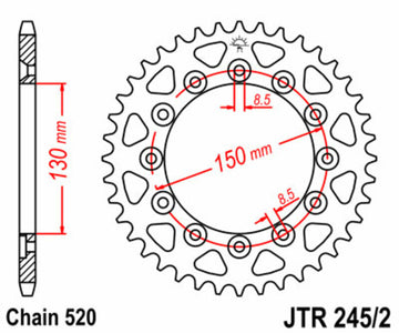 HONDA XL 500 R [JT SPROCKETS] - Pinhão de aço padrão na parte traseira