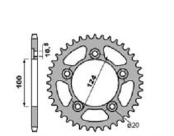 Ducati Monster 821 [PBR] - Roda dentada reforçada em alumínio - 520